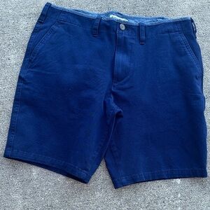 Express Navy Flat Front Shorts   PM3